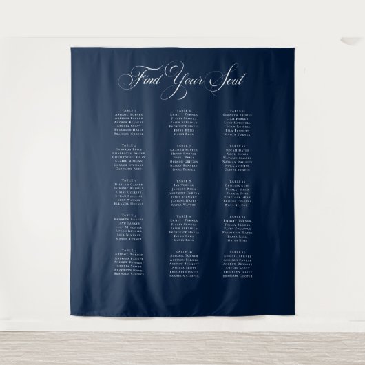 Tenture Panneau de plan de table de mariage classique ivoi (Devant)