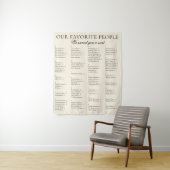 Tenture Panneau de plan de table de mariage en tissu facil (En situation)