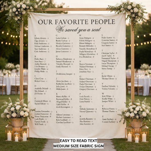 Tenture Panneau de plan de table de mariage en tissu facil