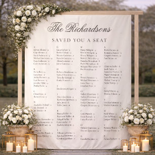 Tenture Panneau de plan de table de mariage en tissu ivoir