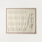 Tenture Panneau de plan de table de mariage rétro Ivory Bu (Devant (Horizontal))