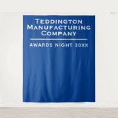 Tenture Panneau de présentation de l'entreprise en bleu (Devant)