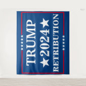 Tenture Panneau de triage Trump Retribution 18" x 24" avec (Devant)