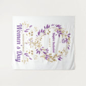 Tenture Panneau Femme Florale Violet - Carte postale de la (Devant (Horizontal))