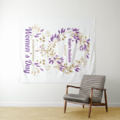 Tenture Panneau Femme Florale Violet - Carte postale de la (En situation (horizontale))