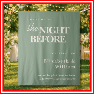 Tenture Panneau la veille du mariage Toile de fond vert sa