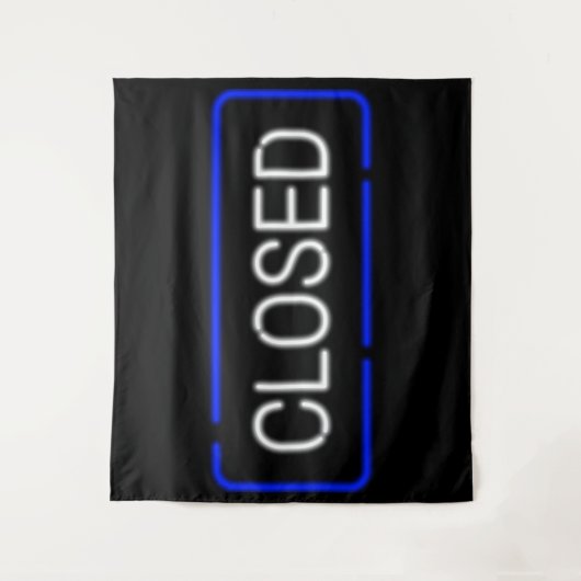 Tenture Panneau néon fermé (Devant)