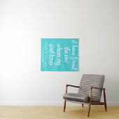 Tenture Panneau Rustique Mariage bleu turquoise (En situation (horizontale))