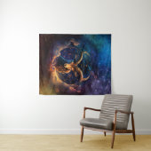 Tenture Panneau Zodiac Capricorne Design d'aquarelle (En situation (horizontale))