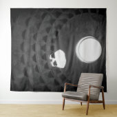 Tenture Panthéon Crâne clair Rome Italie Noir et Blanc (En situation (horizontale))