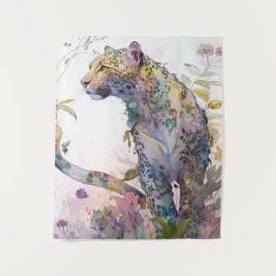Tenture Panther Portrait Animal Peinture Forêt faunique