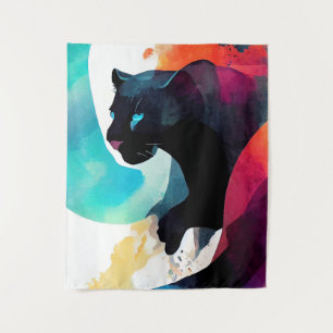 Tenture Panther Wild Nature Animal Couleur Art Peinture
