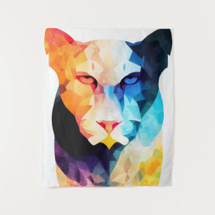 Tenture Panther Wild Nature Animal Couleur Art Peinture