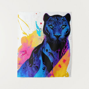 Tenture Panther Wild Nature Animal Couleur Art Peinture