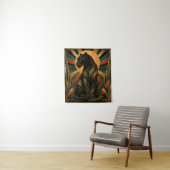 Tenture Panthère noire Art déco (En situation)