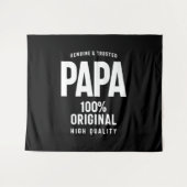 Tenture Papa authentique et fiable | Cadeau Père (Devant (Horizontal))