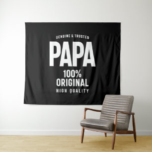 Tenture Papa authentique et fiable Cadeau Père