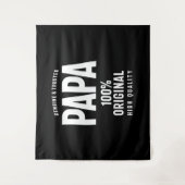 Tenture Papa authentique et fiable | Cadeau Père (Devant)