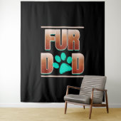 Tenture Papa De Fourrure cool Avec Paw De Chat Le Jour (En situation)