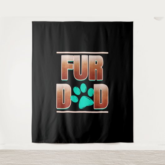 Tenture Papa De Fourrure cool Avec Paw De Chat Le Jour (Devant)