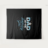 Tenture Papa de la Fille d'Anniversaire- Licorne Donut Gra (Devant (Horizontal))