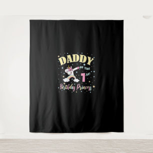 Tenture Papa de la princesse du 1er anniversaire - 1 an
