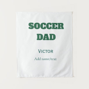 Tenture PAPA FOOTBALL Cadeaux Fête des Pères VERT SIMPLE