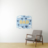 Tenture Papa, je t'aime, fête des pères cadeau (En situation (horizontale))