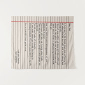 Tenture Papa Lettre cadeau pour le jour du Père (Devant (Horizontal))