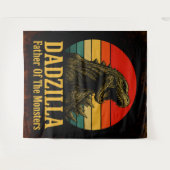 Tenture Papakzilla Le Père Des Monstres Fête Des Pères (Devant (Horizontal))
