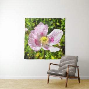 Tenture Papaver Somniferum Pink Poppy Art