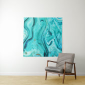 Tenture Papier marbré de l'est, art de luxe. (En situation)