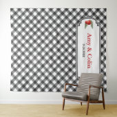 Tenture Papier Peint à Carreaux Buffalo Noir et Blanc Mari (En situation (horizontale))