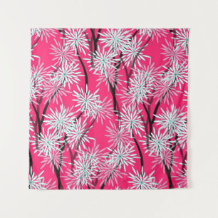 Tenture Papier peint floral asiatique rétro.