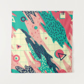 Tenture Papier peint géométrique Retro tendance Memphis (Devant (Horizontal))