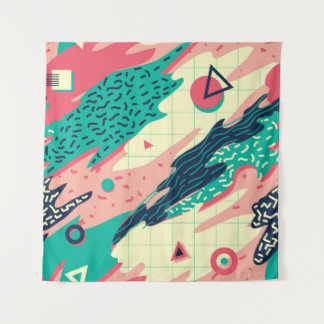 Tenture Papier peint géométrique Retro tendance Memphis