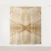 Tenture Papier Peint Motif de Feuillets Rustiques (Devant)