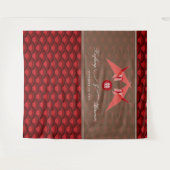 Tenture Papier rouge grues Double Mariage de bonheur arriè (Devant (Horizontal))