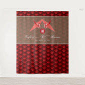 Tenture Papier rouge grues Double Mariage de bonheur arriè (Devant)