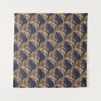 Tenture Papiers peints à motif floral Art Déco Chat