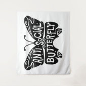 Tenture Papillon anti-social (Devant)