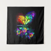Tenture Papillon arc-en-ciel (Devant (Horizontal))