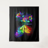 Tenture Papillon arc-en-ciel (Devant)