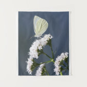 Tenture Papillon Blanc Sur Des Fleurs (Devant)
