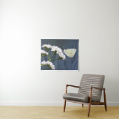 Tenture Papillon Blanc Sur Des Fleurs (En situation (horizontale))