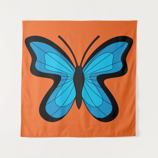 Tenture Papillon bleu (Devant)