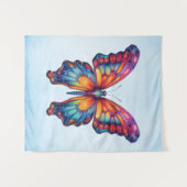 Tenture Papillon Bleu Orange ailes (Devant (Horizontal))