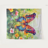 Tenture Papillon Bleu Orange ailes (Devant (Horizontal))
