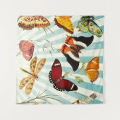 Tenture Papillon ciel vintage collage (Devant (Horizontal))