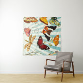 Tenture Papillon ciel vintage collage (En situation (horizontale))